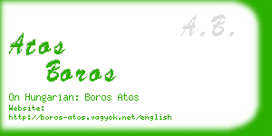 atos boros business card